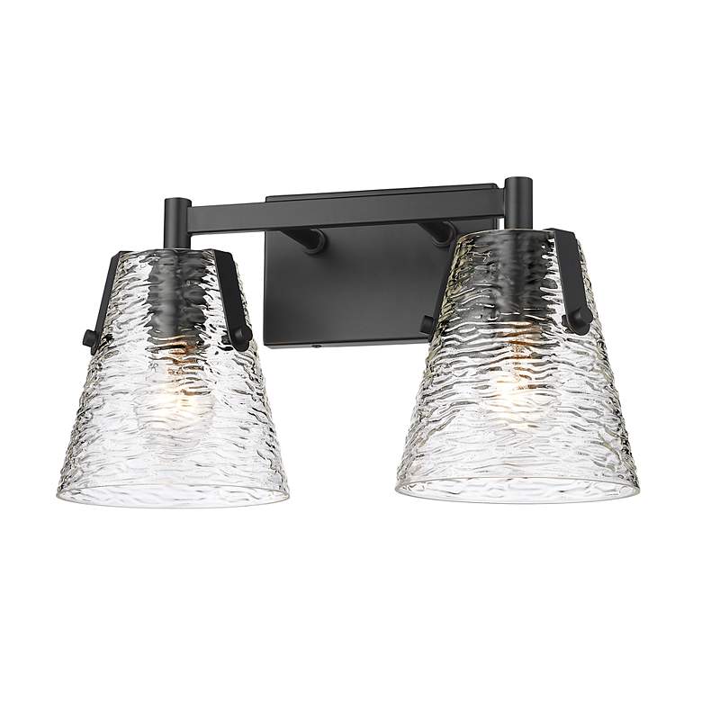 Image 5 Z-Lite Analia 16 1/2" Wide Matte Black 2-Light Wall Sconce more views