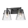 5_Z-Lite Analia 16 1/2" Wide Matte Black 2-Light Wall Sconce more views