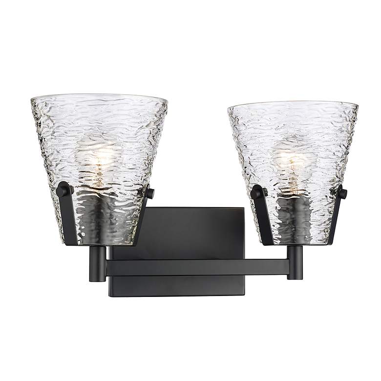 Image 6 Z-Lite Analia 16 1/2" Wide Matte Black 2-Light Wall Sconce more views