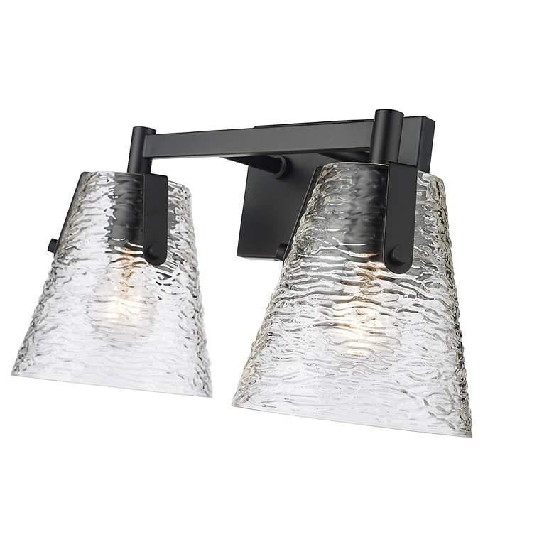 Image 7 Z-Lite Analia 16 1/2" Wide Matte Black 2-Light Wall Sconce more views