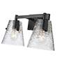 7_Z-Lite Analia 16 1/2" Wide Matte Black 2-Light Wall Sconce more views