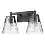 Z-Lite Analia 16 1/2" Wide Matte Black 2-Light Wall Sconce