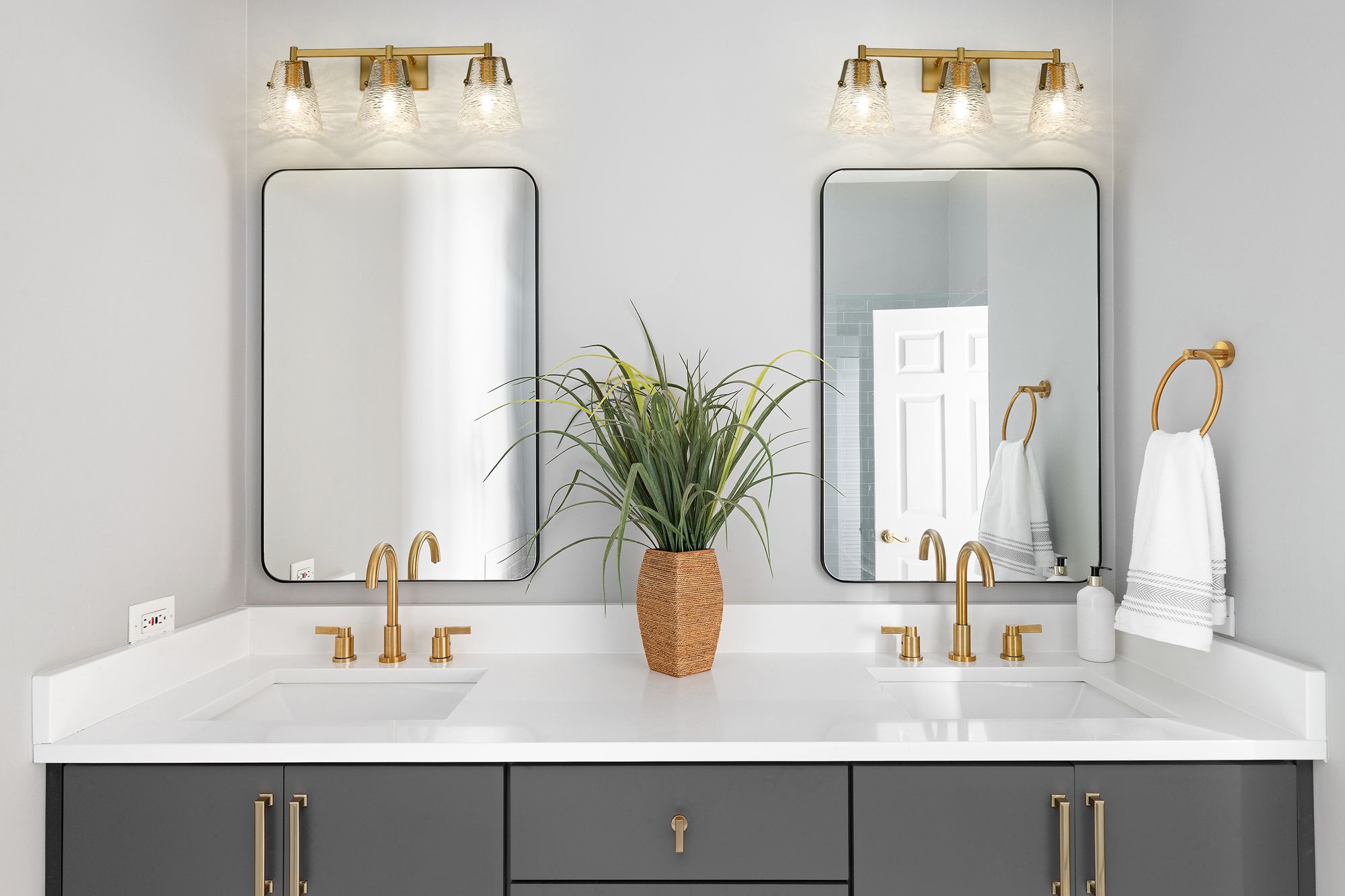 Image 4 Z-Lite Analia 26 1/4" Wide Modern Gold 3-Light Bath Light more views