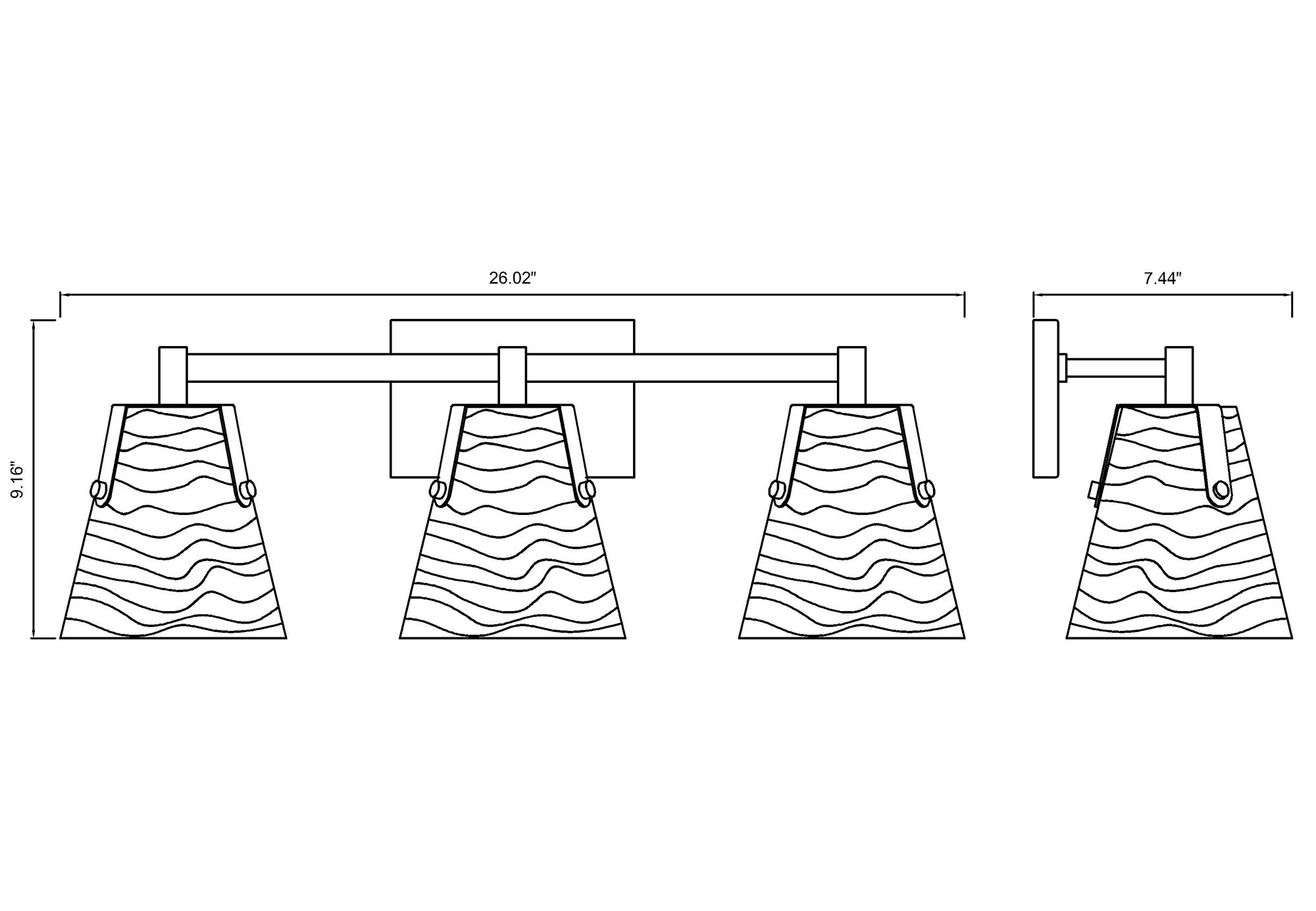 Z-Lite Analia 26 1/4" Wide Modern Gold 3-Light Bath Light
