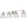5_Z-Lite Analia 36" Wide Chrome 4-Light Vanity Bath Light more views