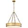 Z-Lite Anders 22" Wide Modern Rubbed Brass LED Drum Pendant Light