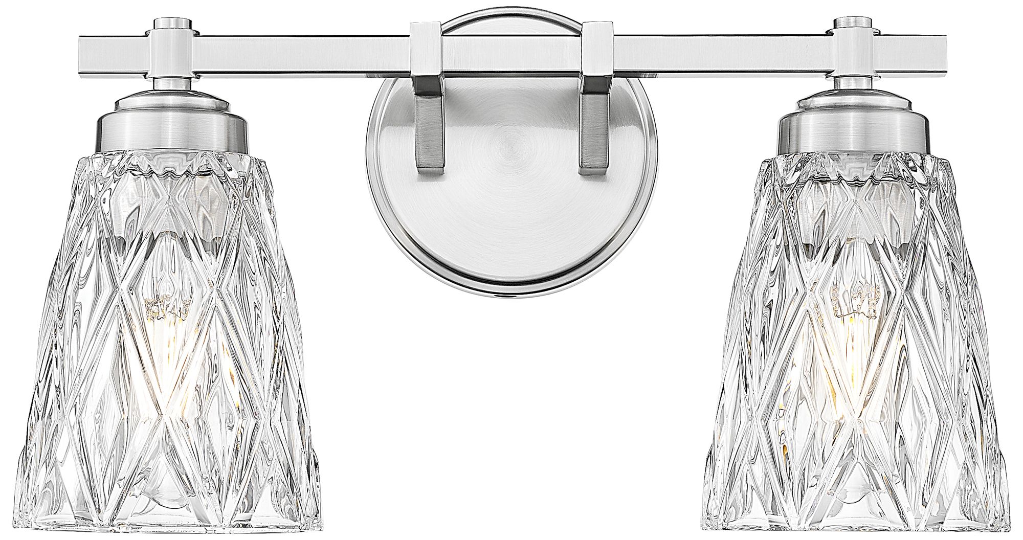 Image 4 Z-Lite Andree Brushed Nickel 2 Light Vanity with Clear Glass Shade more views