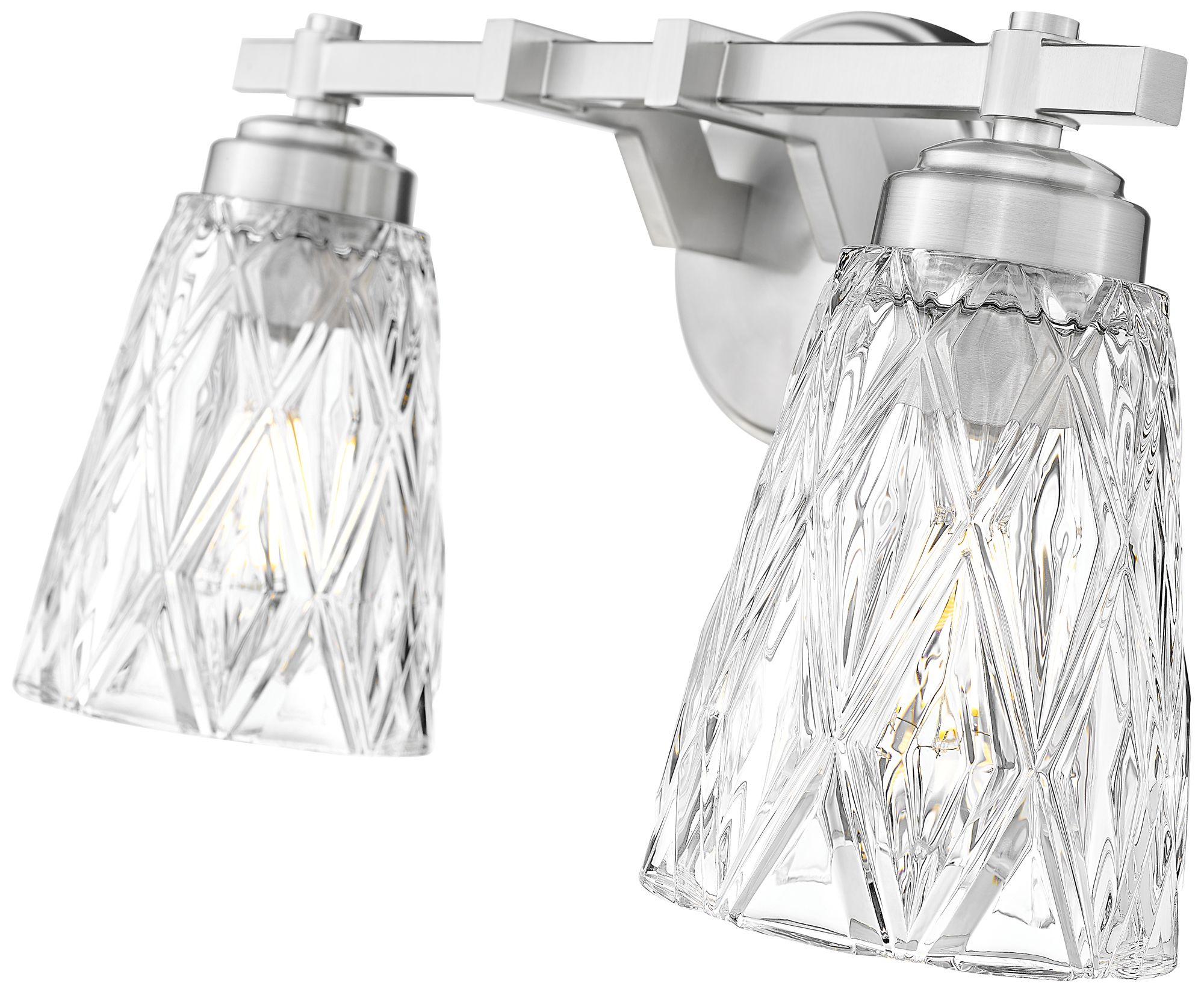 Image 6 Z-Lite Andree Brushed Nickel 2 Light Vanity with Clear Glass Shade more views