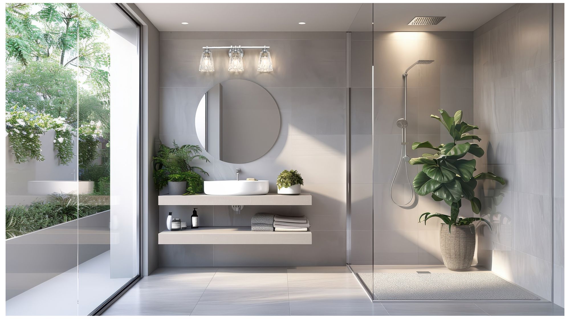 Image 2 Z-Lite Andree Brushed Nickel 3 Light Vanity with Clear Glass Shade more views