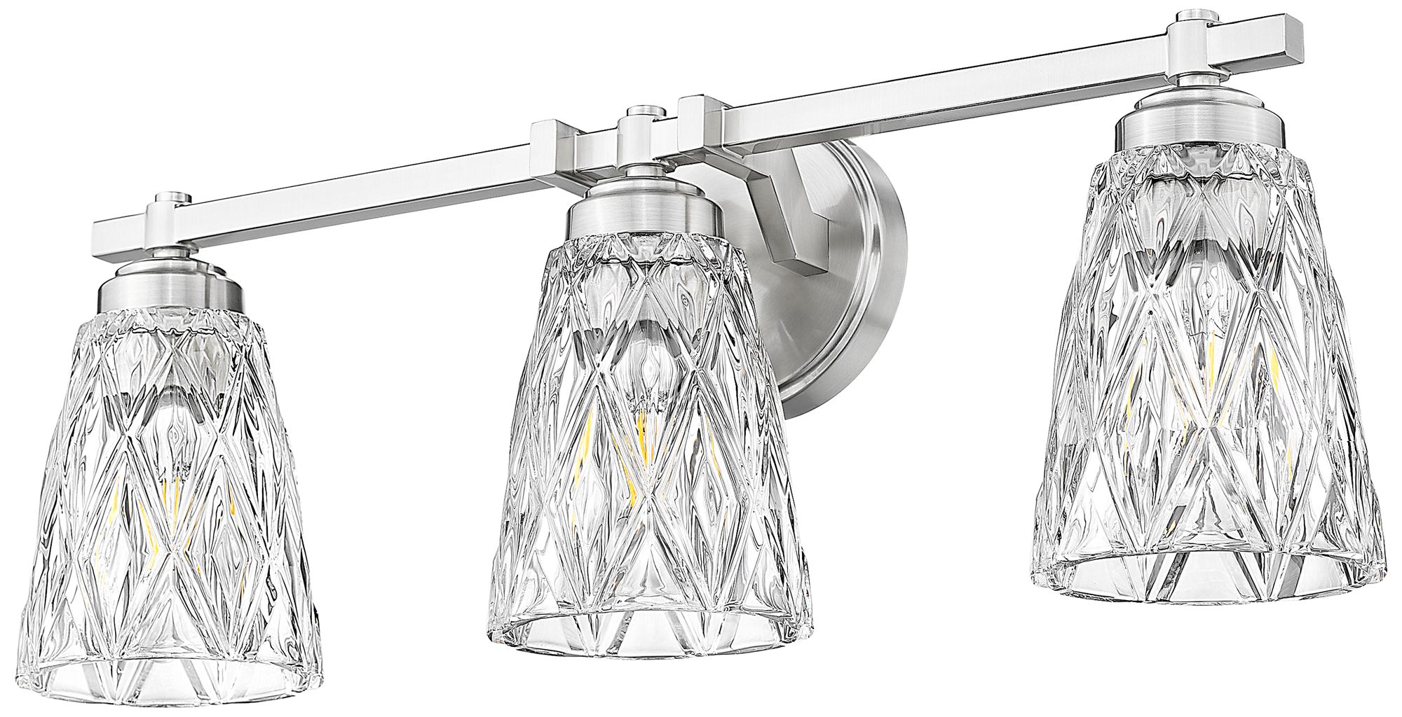 Image 7 Z-Lite Andree Brushed Nickel 3 Light Vanity with Clear Glass Shade more views