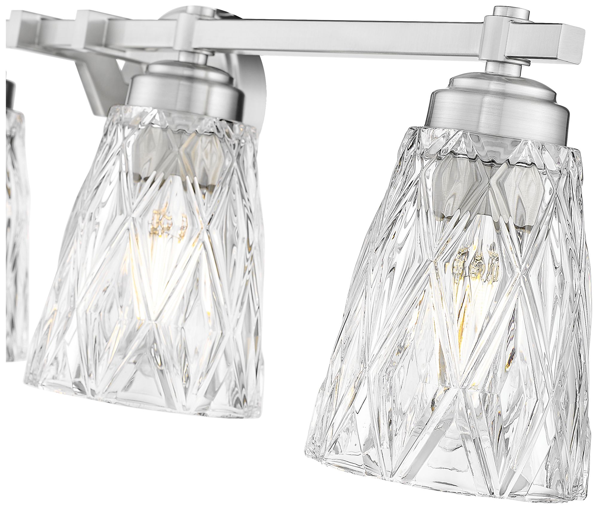 Image 6 Z-Lite Andree Brushed Nickel 4 Light Vanity with Clear Glass Shade more views