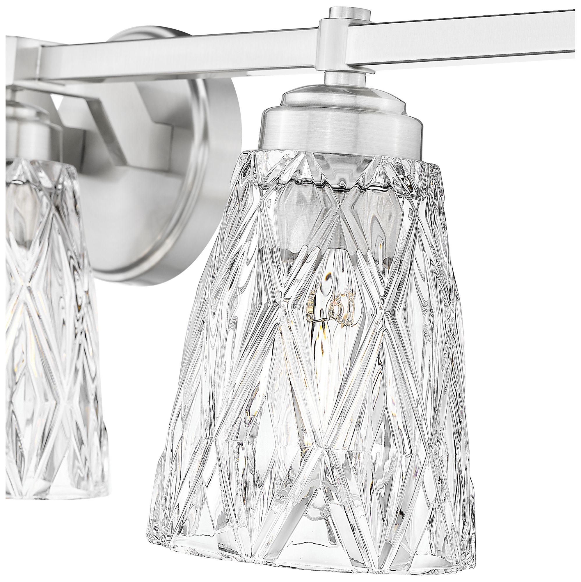 Image 6 Z-Lite Andree Brushed Nickel 5 Light Vanity with Clear Glass Shade more views