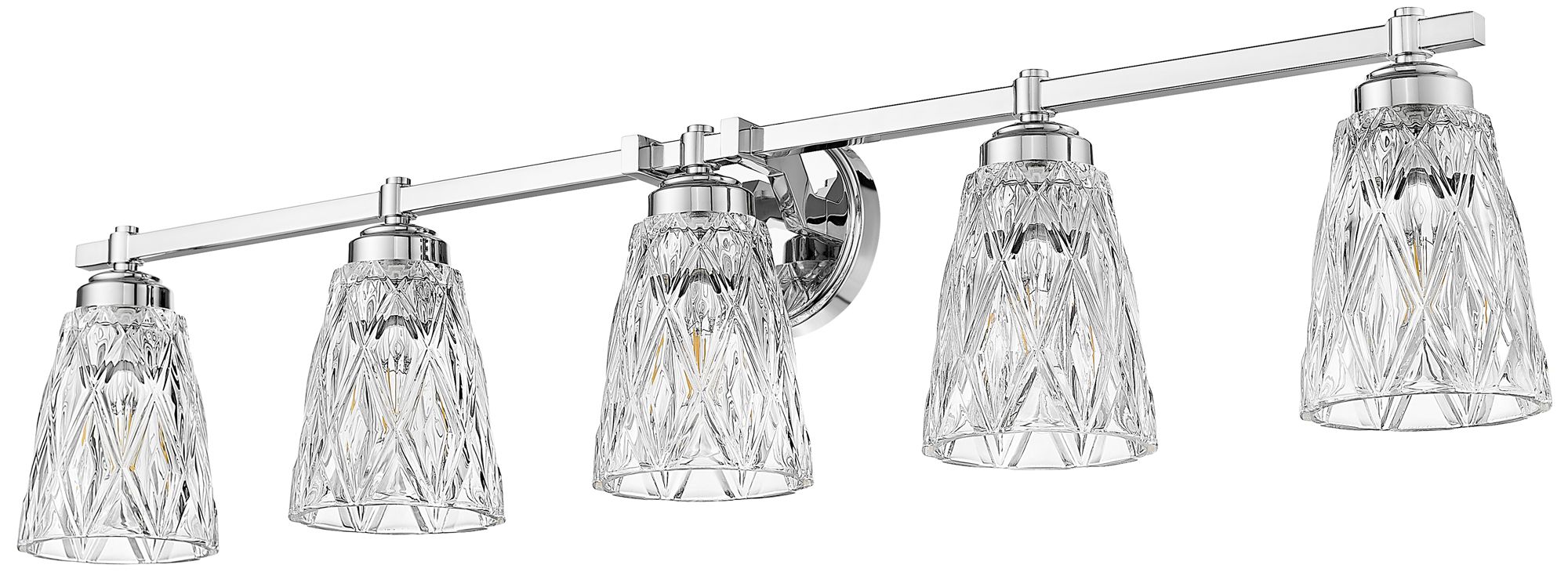 Image 7 Z-Lite Andree Chrome  5 Light Vanity with Clear Glass Shade more views