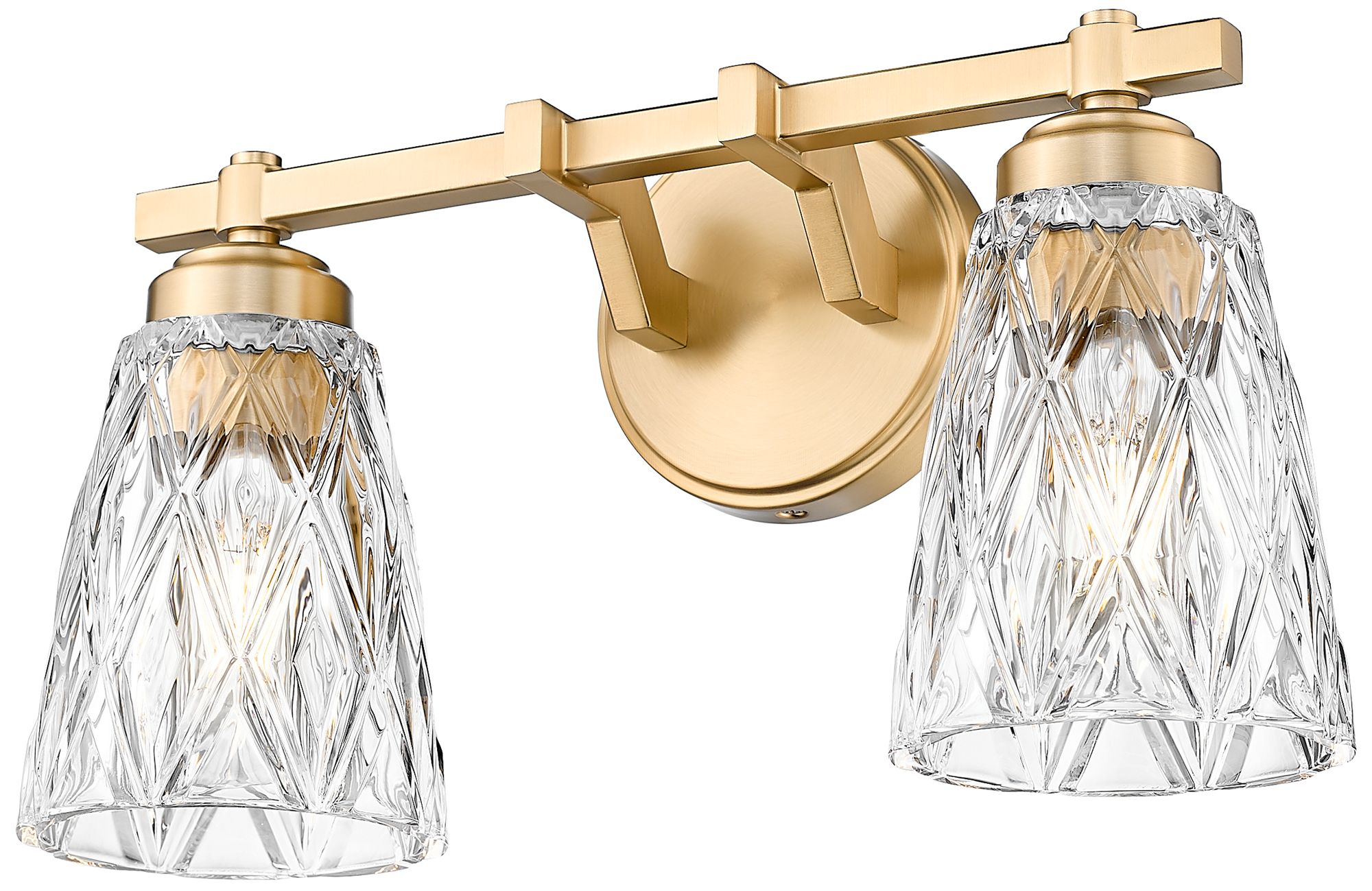 Image 5 Z-Lite Andree Modern Gold 2 Light Vanity with Clear Glass Shade more views