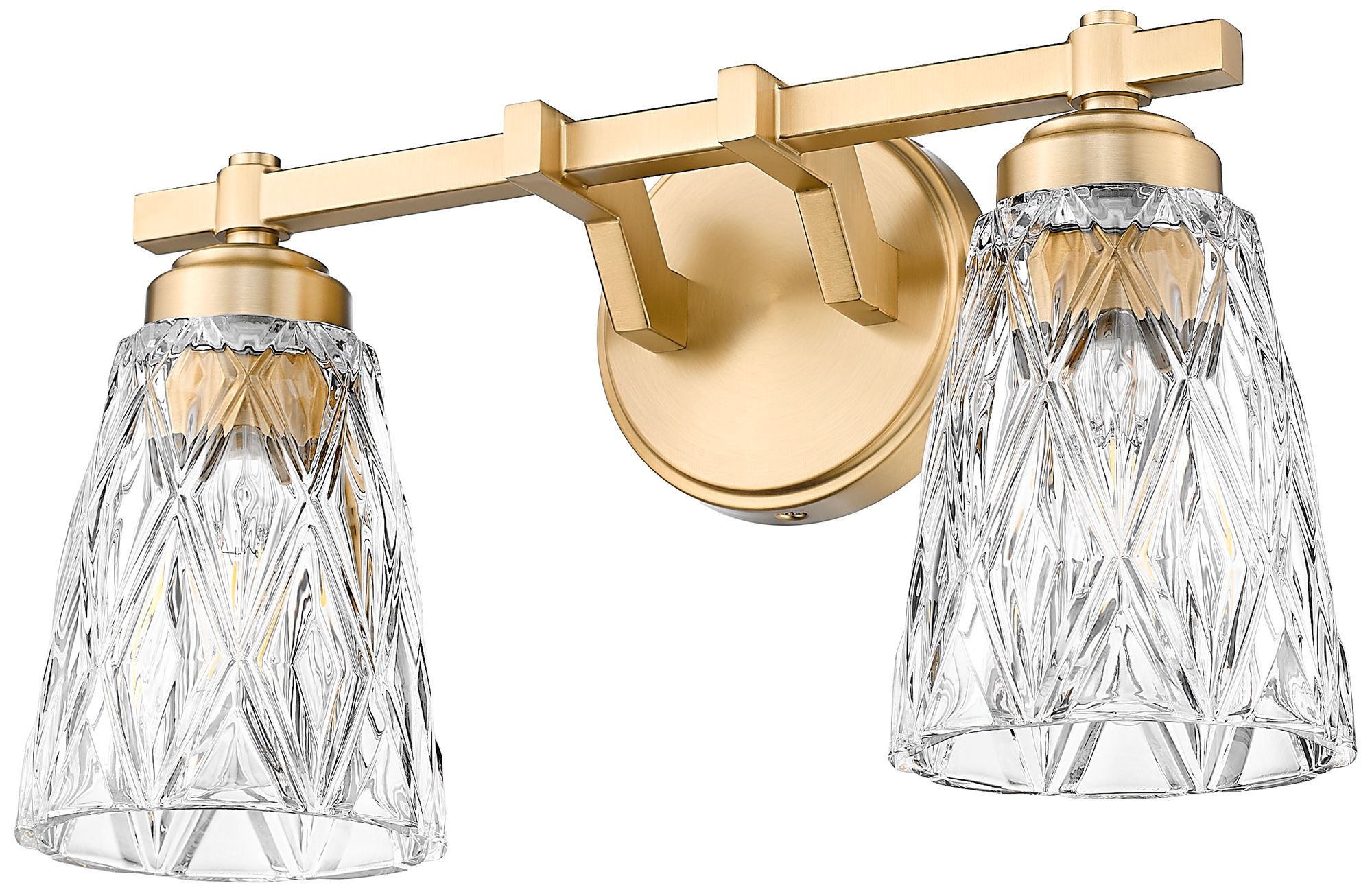 Image 7 Z-Lite Andree Modern Gold 2 Light Vanity with Clear Glass Shade more views