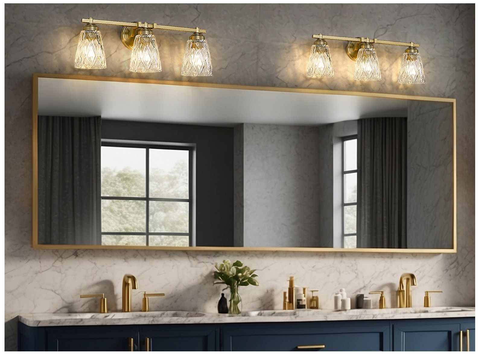 Image 3 Z-Lite Andree Modern Gold 3 Light Vanity with Clear Glass Shade more views