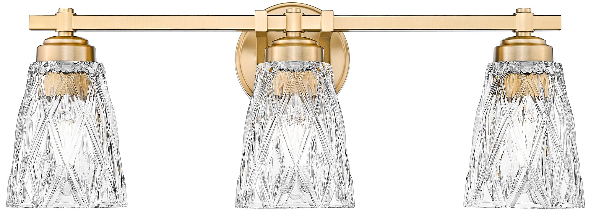 Image 4 Z-Lite Andree Modern Gold 3 Light Vanity with Clear Glass Shade more views