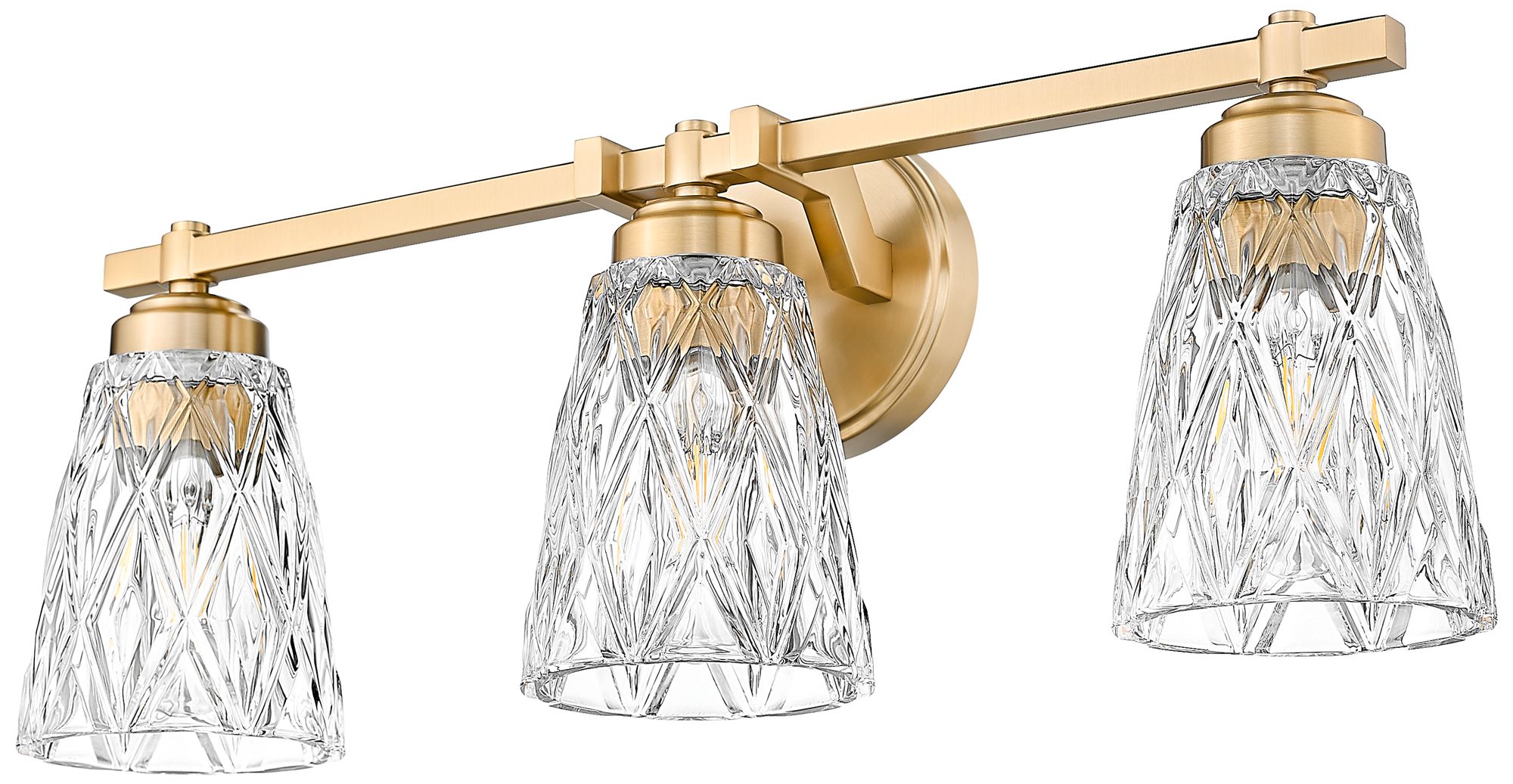 Image 7 Z-Lite Andree Modern Gold 3 Light Vanity with Clear Glass Shade more views