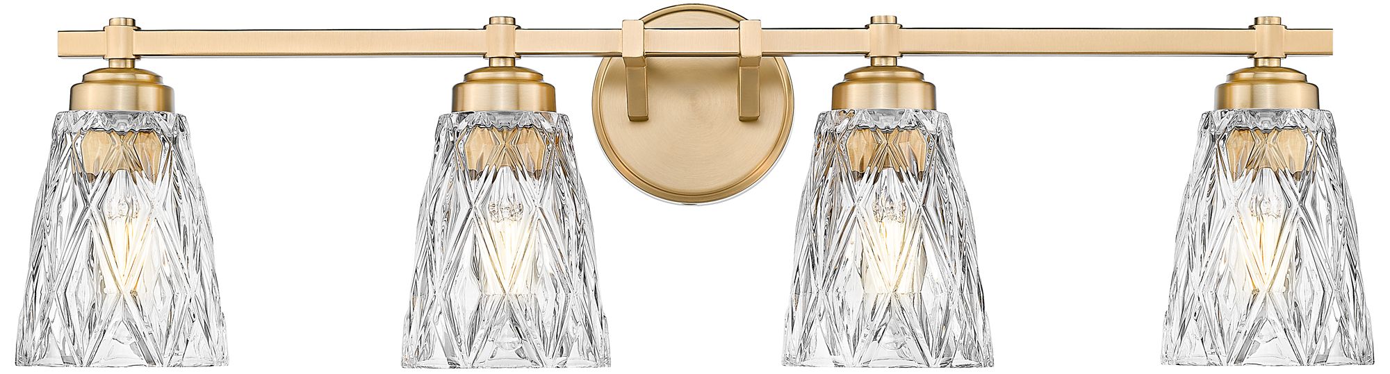 Image 4 Z-Lite Andree Modern Gold 4 Light Vanity with Clear Glass Shade more views