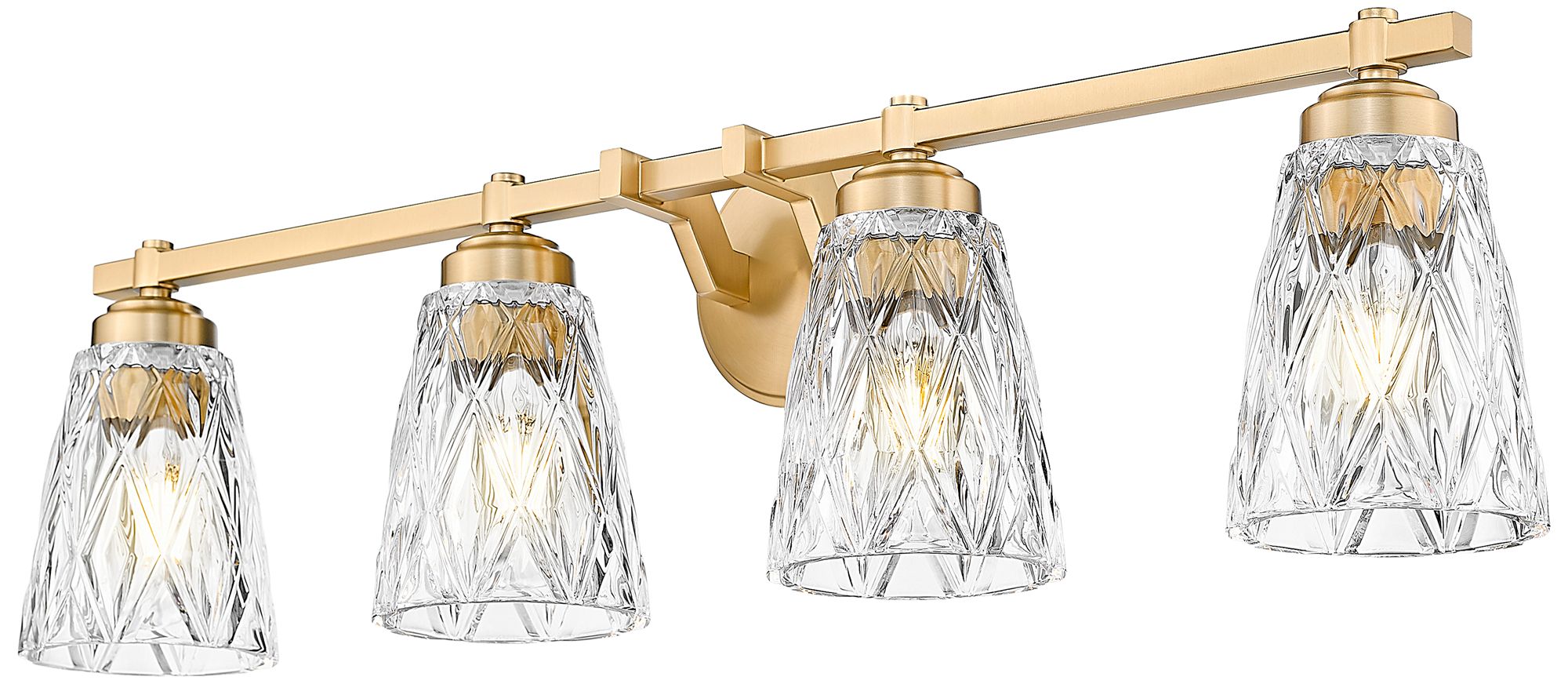 Image 5 Z-Lite Andree Modern Gold 4 Light Vanity with Clear Glass Shade more views