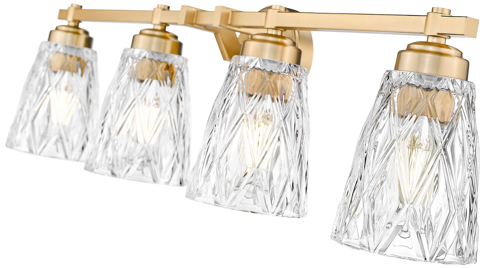 Image 6 Z-Lite Andree Modern Gold 4 Light Vanity with Clear Glass Shade more views