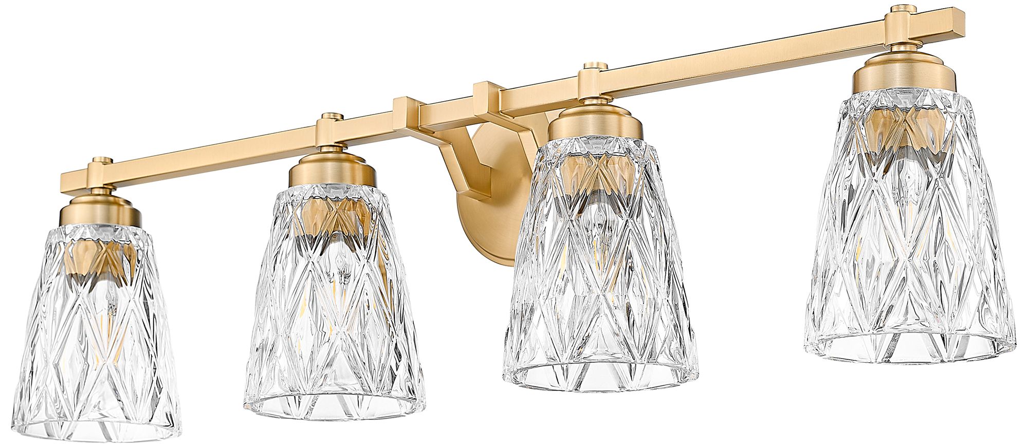 Image 7 Z-Lite Andree Modern Gold 4 Light Vanity with Clear Glass Shade more views