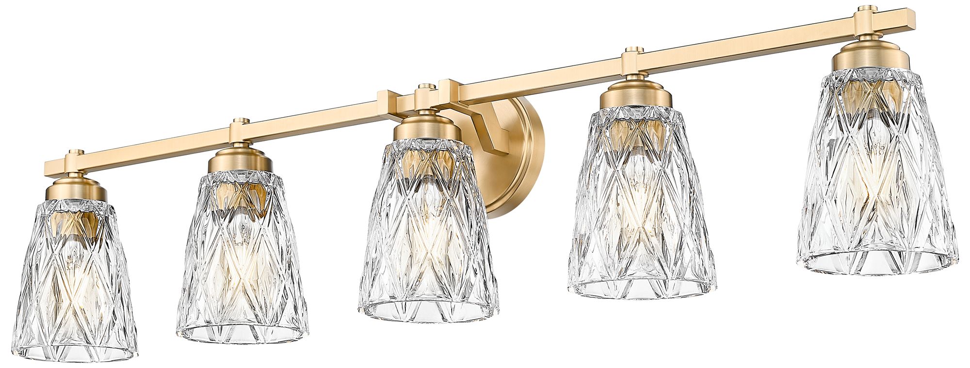 Image 5 Z-Lite Andree Modern Gold 5 Light Vanity with Clear Glass Shade more views