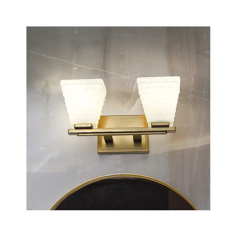 Image 1 Z-Lite Annalise 14"W Modern Gold 2-Light Vanity Bath Light