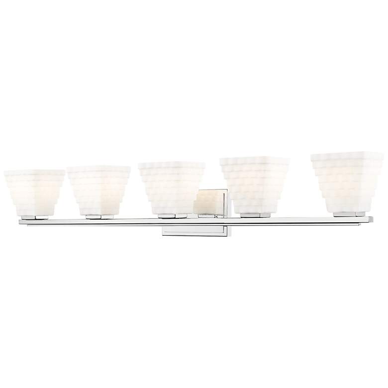 Image 2 Z-Lite Annalise 42" Wide Chrome 5-Light Vanity Bath Light