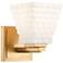 Z-Lite Annalise 7 1/4" High Modern Gold White Glass Wall Sconce