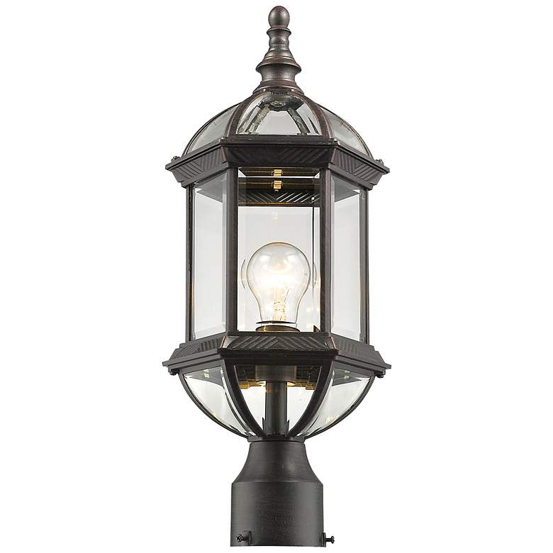 Image 1 Z-Lite Annex 19.5" High Black Rust Finish Outdoor Post Light