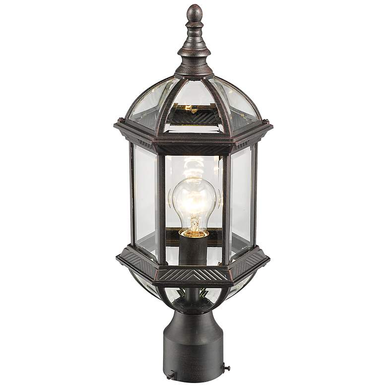 Image 3 Z-Lite Annex 19.5 inch High Black Rust Finish Outdoor Post Light more views
