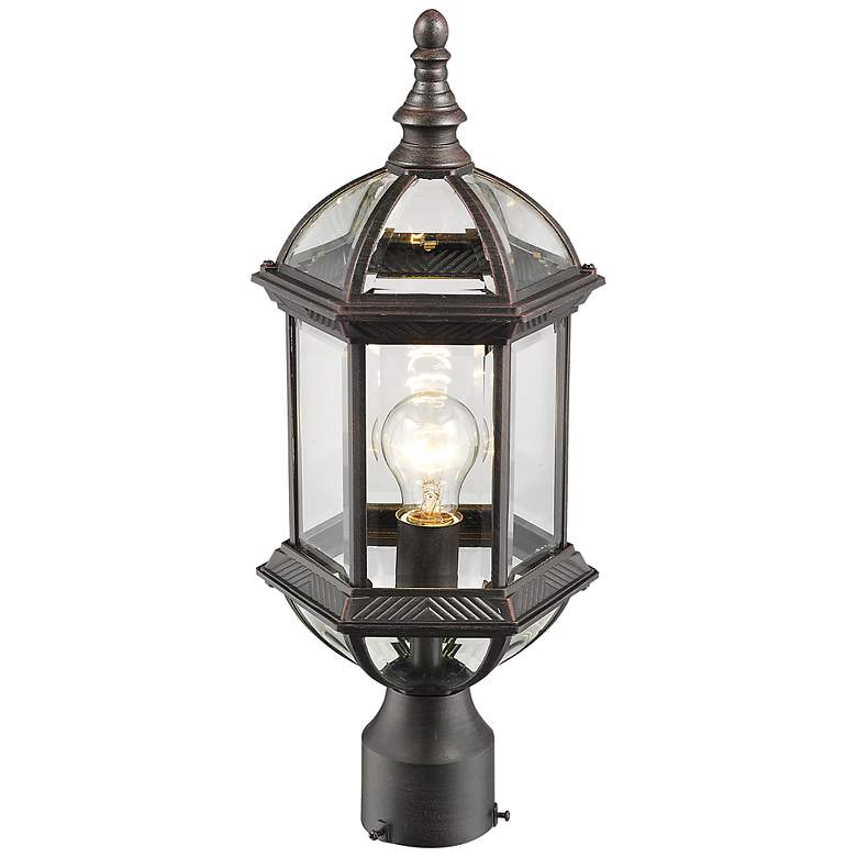 Image 3 Z-Lite Annex 19.5" High Black Rust Finish Outdoor Post Light more views