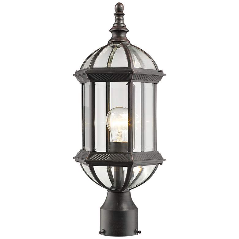 Image 4 Z-Lite Annex 19.5 inch High Black Rust Finish Outdoor Post Light more views