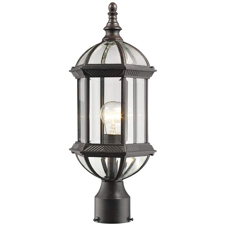 Image 4 Z-Lite Annex 19.5" High Black Rust Finish Outdoor Post Light more views