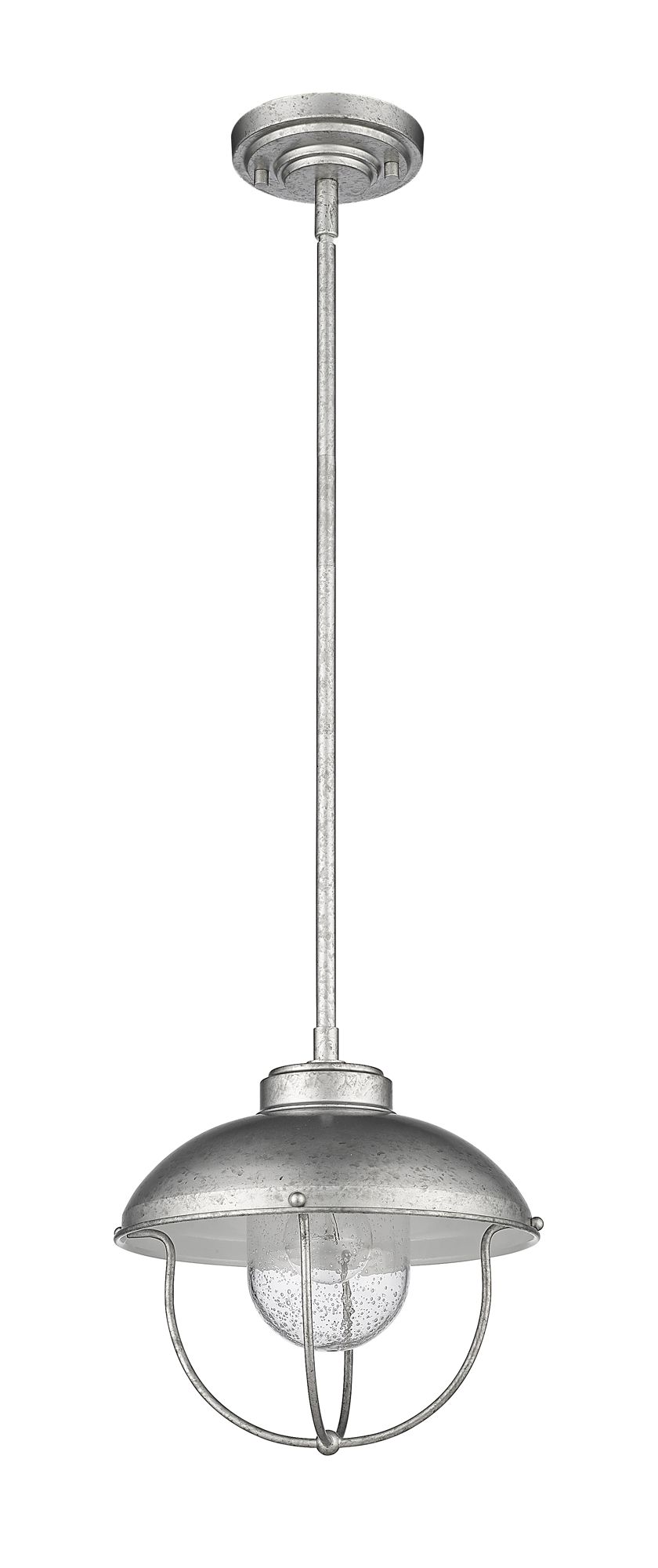 Z-Lite Ansel 10 1/2" High Galvanized Outdoor Hanging Light