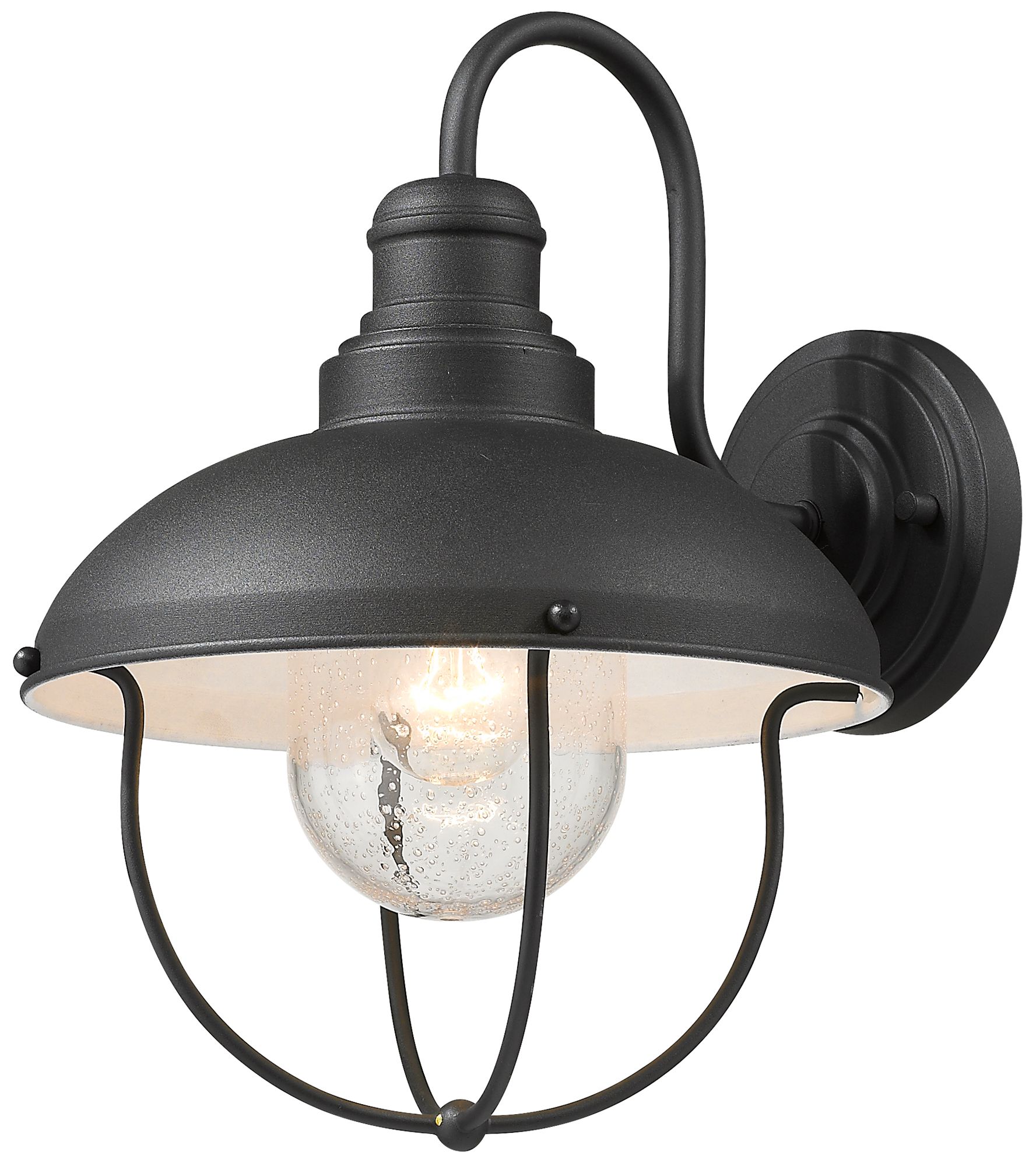 Image 2 Z-Lite Ansel 14" High Black Outdoor Wall Light