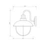 Z-Lite Ansel 14" High Black Outdoor Wall Light