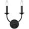 Z-Lite Arabella 11 1/2" High 2-Light Black Candelabra Wall Sconce