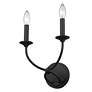 4_Z-Lite Arabella 11 1/2" High 2-Light Black Candelabra Wall Sconce more views
