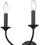 6_Z-Lite Arabella 11 1/2" High 2-Light Black Candelabra Wall Sconce more views