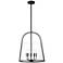 Z-Lite Archis 18" Wide Matte Black 5-Light Pendant