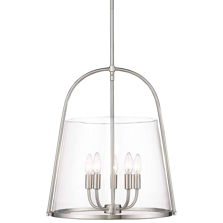 Image 1 Z-Lite Archis 18" Wide Modern Brushed Nickel 5-Light Pendant