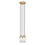5_Z-Lite Arden 12" Rubbed Brass 5-Light Modern Multi-Light Pendant more views