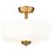 Z-Lite Arlington 14 3/4" Heritage Brass and Opal Glass Ceiling Light