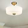 2_Z-Lite Arlington 14 3/4" Heritage Brass and Opal Glass Ceiling Light