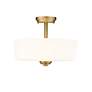 6_Z-Lite Arlington 14 3/4" Heritage Brass and Opal Glass Ceiling Light more views