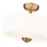 Z-Lite Arlington 14 3/4" Heritage Brass and Opal Glass Ceiling Light in scene