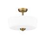 Z-Lite Arlington 14 3/4" Heritage Brass and Opal Glass Ceiling Light in scene