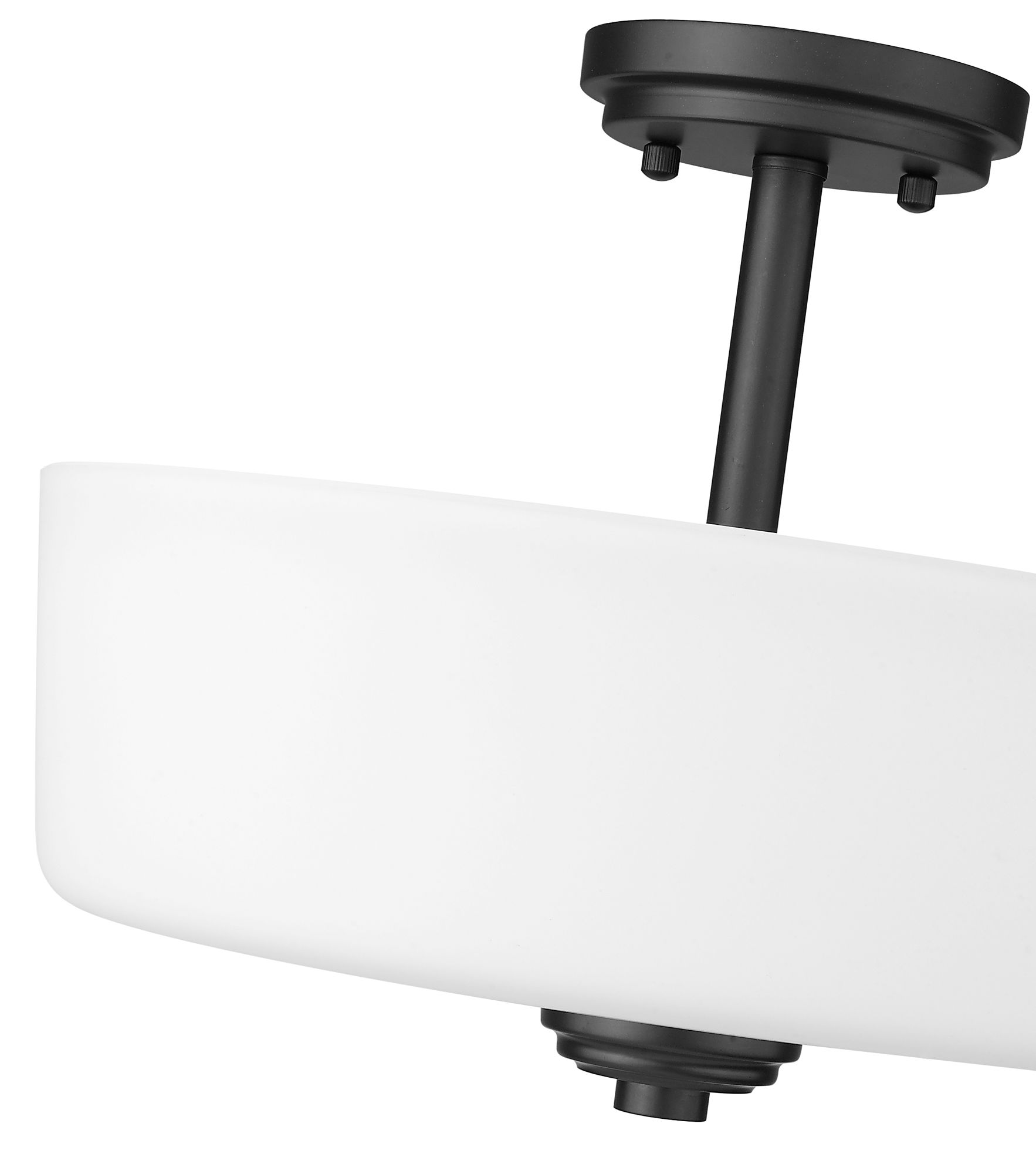 Z-Lite Arlington 14 3/4" Wide Bronze and White Glass Ceiling Light in scene